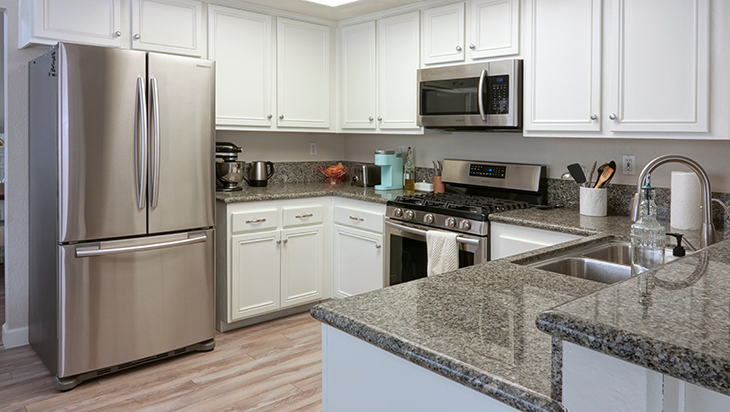 Refridgerator in kitchen